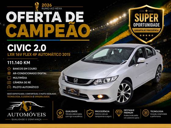 HONDA CIVIC 2.0 LXR 16V FLEX 4P AUTOMÁTICO HONDA CIVIC 2.0 LXR 16V FLEX 4P AUTOMÁTICO